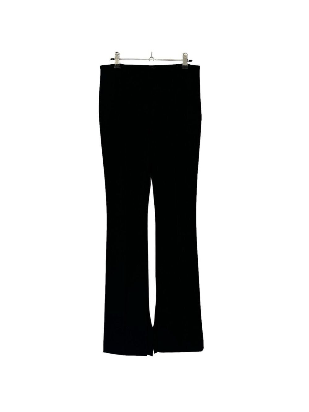 Adam Lippes Eva Flare Pant Womens M Black LONG Fitted Bonded Neoprene NWT